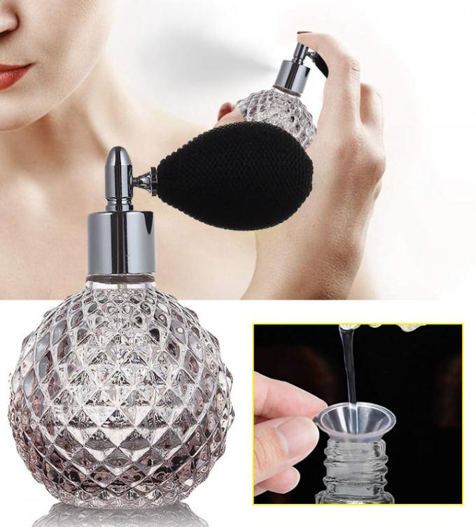 os recipientes 100ml cosméticos de vidro projetam a garrafa do pulverizador de perfume do vidro da bolsa a ar 8