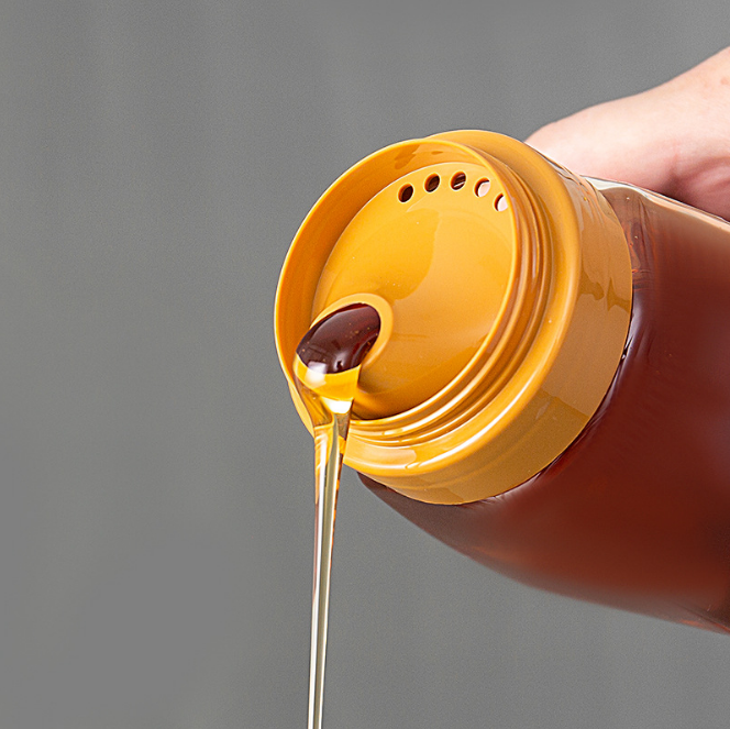 garrafas de tempero plásticas de 300g 500g 1000g Honey Bottles Reflux Inlet Sealing 2