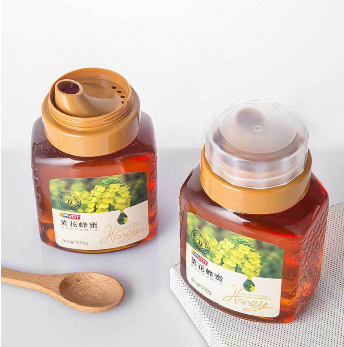 frascos plásticos de 500g 700g Honey Plastic Beverage Bottles Reusable Squeezable 0