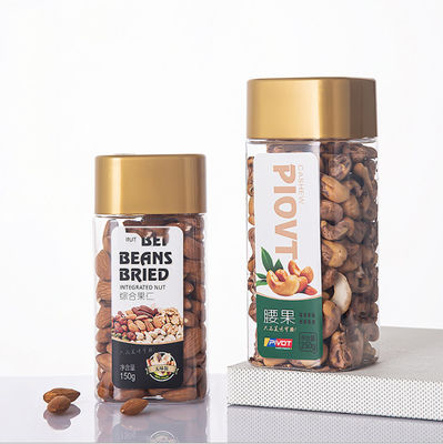 o armazenamento plástico claro quadrado de 2.4in range a umidade seca do alimento do lazer do fruto 250g - prova