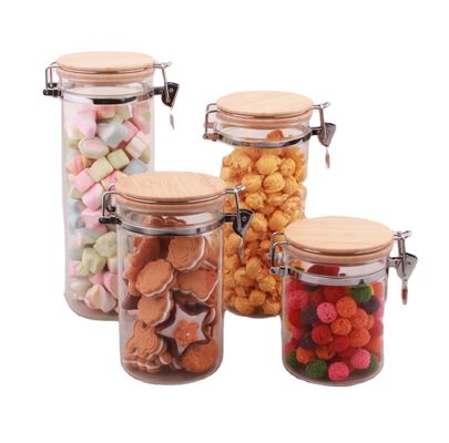 Good price tampa de bambu alta clara do frasco do vidro de Borosilicate de 1L 1.35L 1.6L reusável lavável da grande on-line