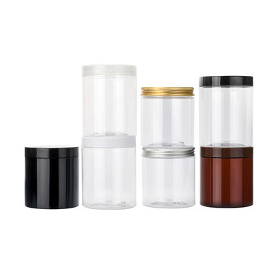 Good price Frascos plásticos do armazenamento do ANIMAL DE ESTIMAÇÃO de Amber Clear com o tampão de parafuso plástico de alumínio on-line