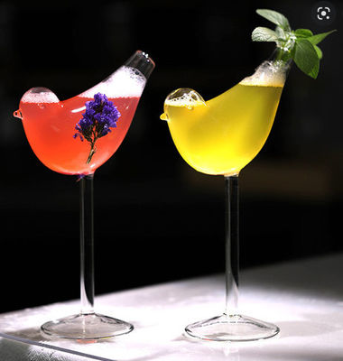 Good price O pássaro transparente original dá forma a Juice Beverage Cocktail Glass Bottle 201-300ml para a loja da barra on-line