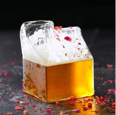 Good price garrafa especial da caixa do leite do potenciômetro do café 350ml transparente para a garrafa de vidro do cocktail da barra on-line