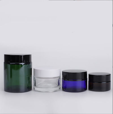 Good price espaço livre Amber Purple Glass Cream Jar do preto de 5g 10g 15g 20g 30g 50g 100g com tampão plástico on-line