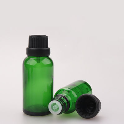 Good price Garrafa de vidro cosmética verde 5g 15g 20g 30g 100g de óleo essencial com tampão inalterável on-line