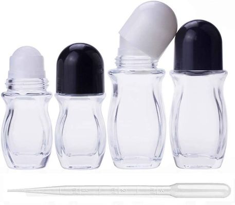 Good price Recipientes cosméticos do vidro de H6.85in D2.68in em volta das garrafas octogonais do rolo do perfume on-line