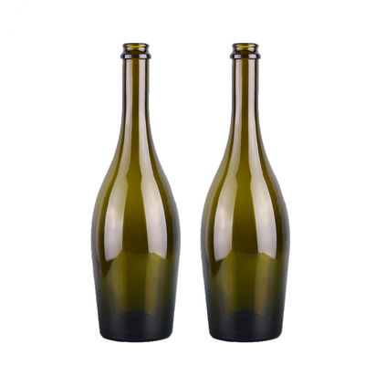 Good price Vinho verde antigo vazio de Champagne Shaped Glass Wine Bottle que empacota 750ml on-line